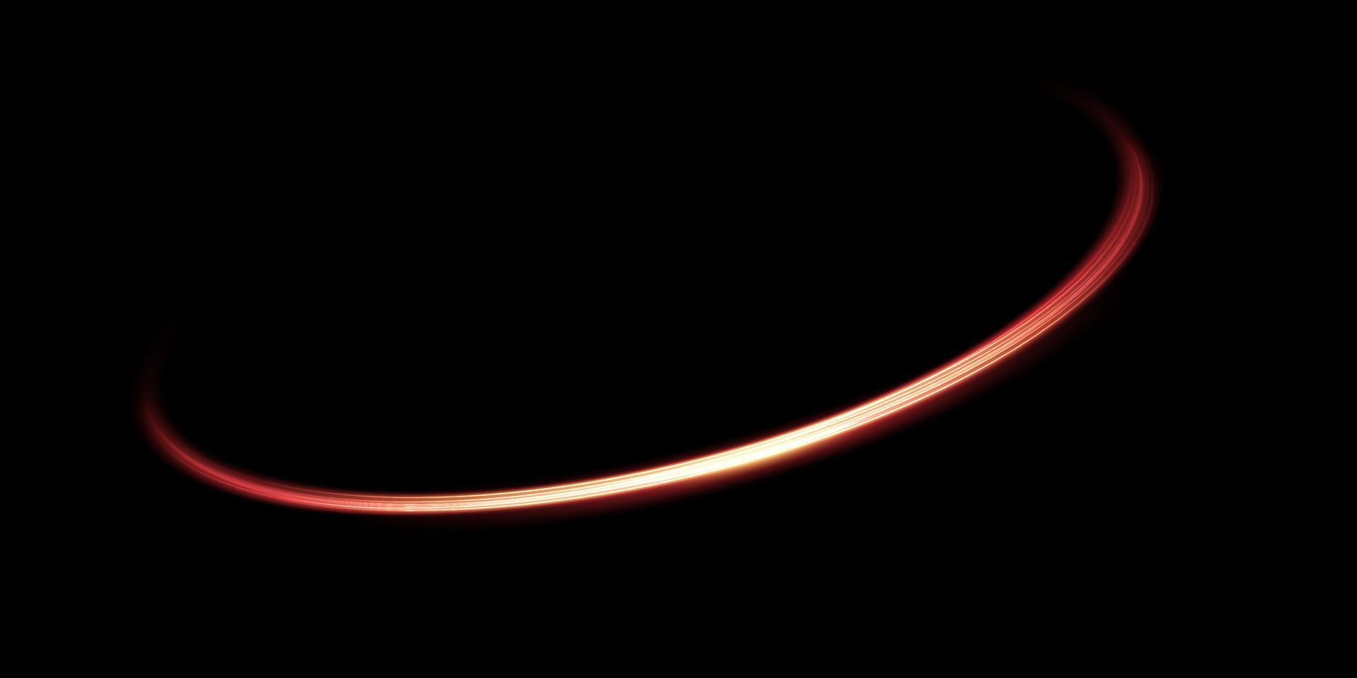 Luminous gold lines of speed. Light glowing effect. Abstract motion lines. Light trail wave, fire path trace line, car lights, optic fiber and incandescence curve twirl vector