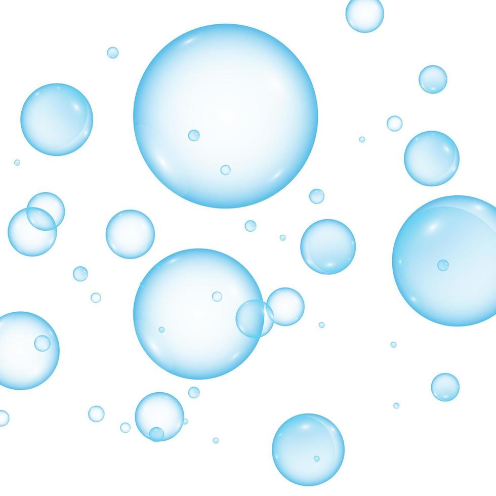 Colorful soap bubbles to create a design. Realistic soap bubbles. vector