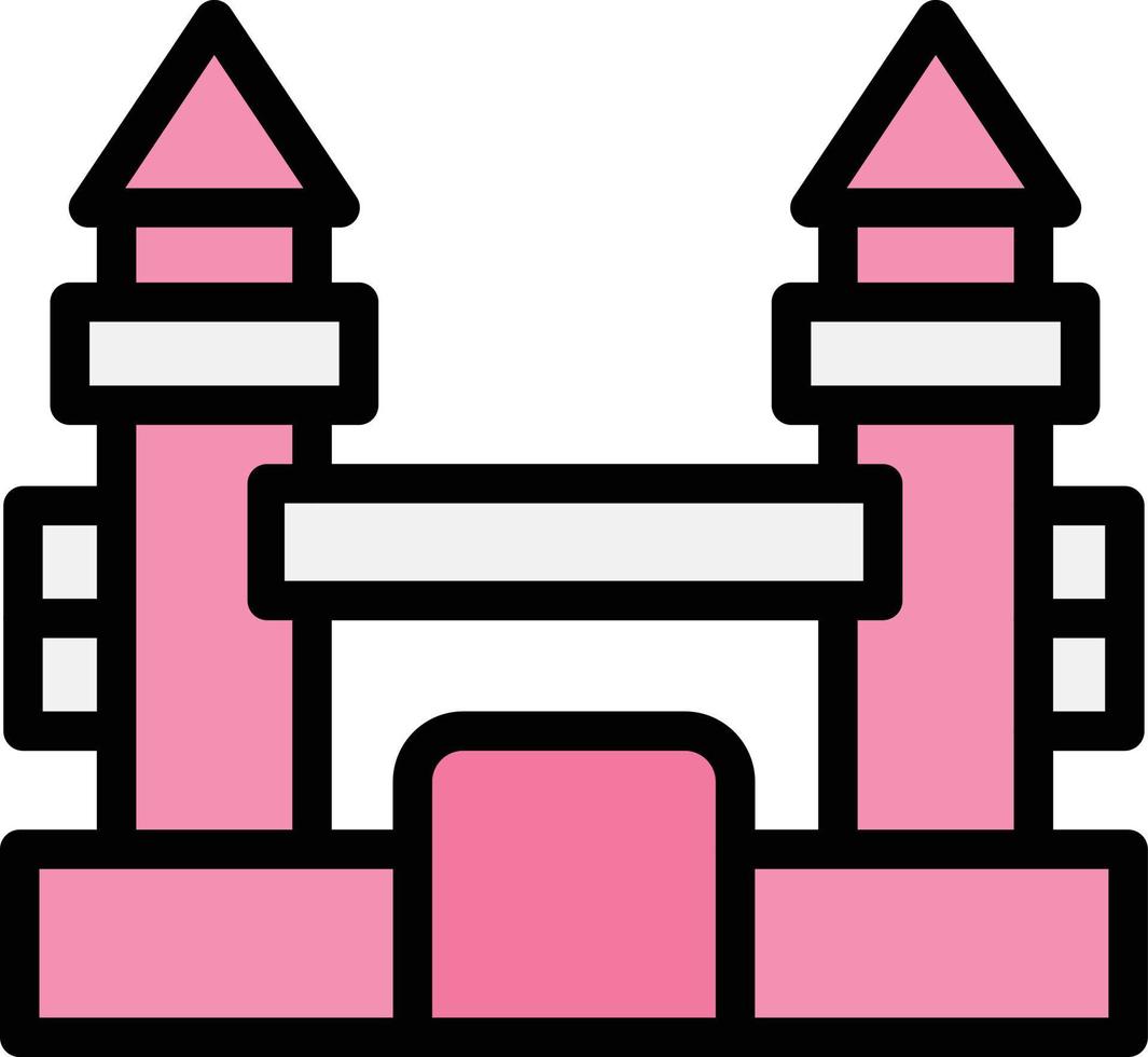 Inflatable castle Vector Icon Design Illustration