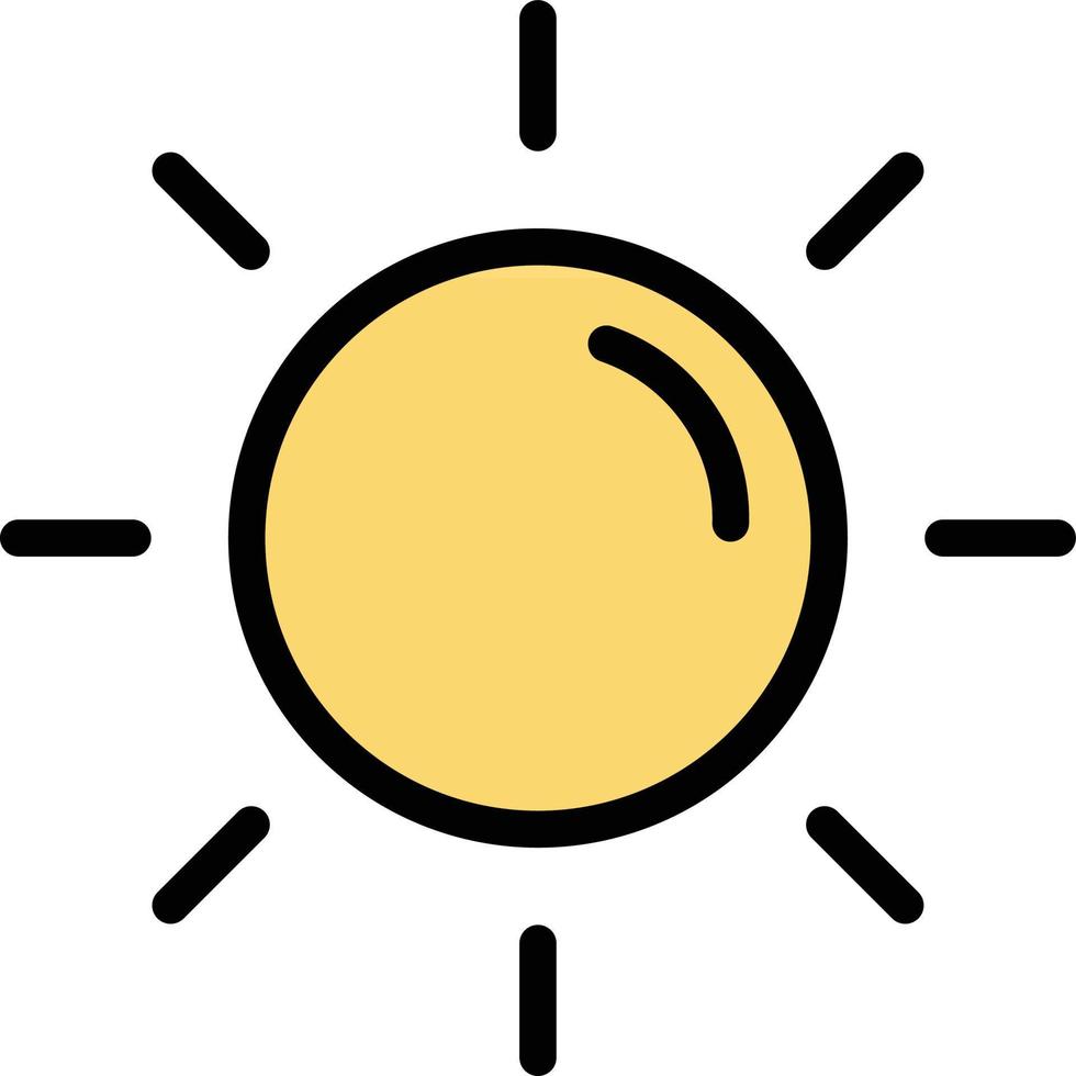 ilustración de diseño de icono de vector de sol