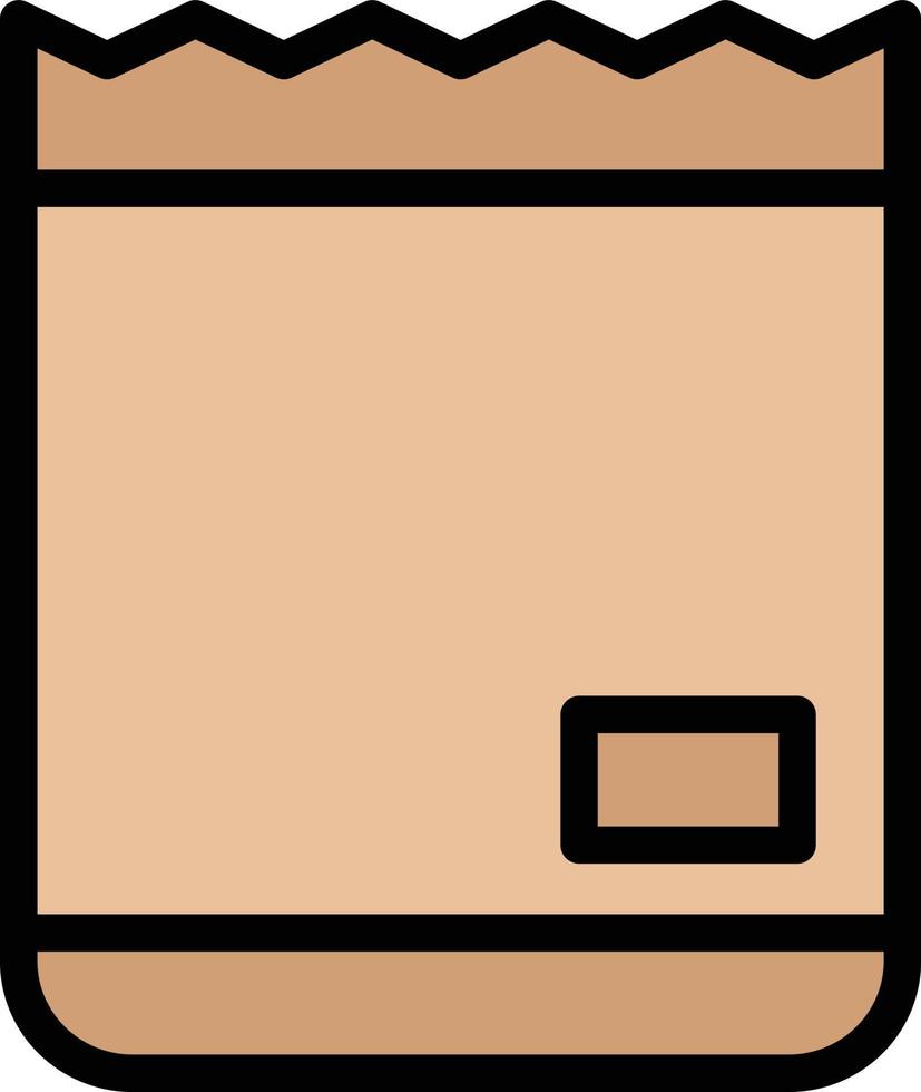 ilustración de diseño de icono de vector de bolsa de papel
