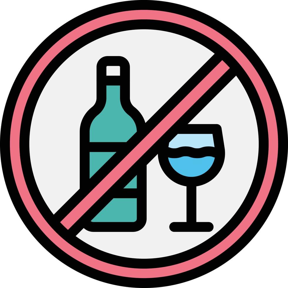 No alcohol Vector Icon Design Illustration