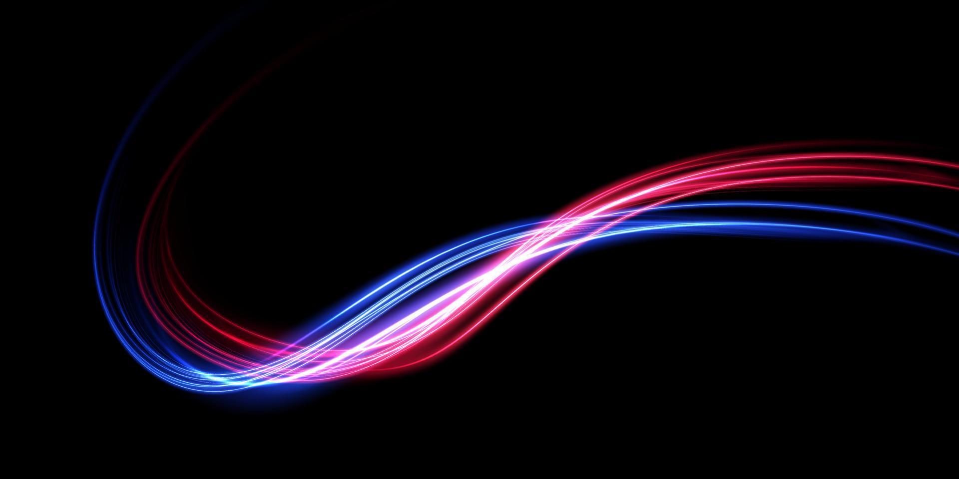 Abstract beautiful light background. Magic sparks on a dark background. Mystical speed stripes, glitter effect. Shine of cosmic rays. Neon lines of speed and fast wind. Glow effect, powerful energy. vector