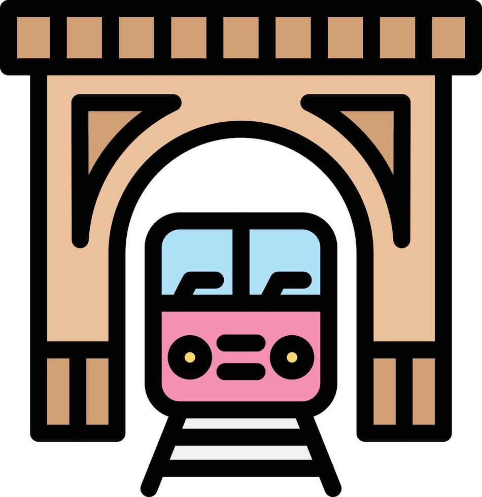 Train tunnel Vector Icon Design Illustration