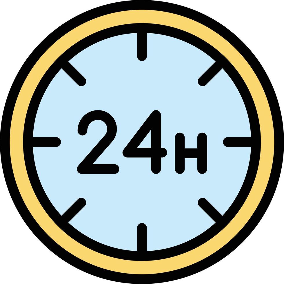 24 hours Vector Icon Design Illustration