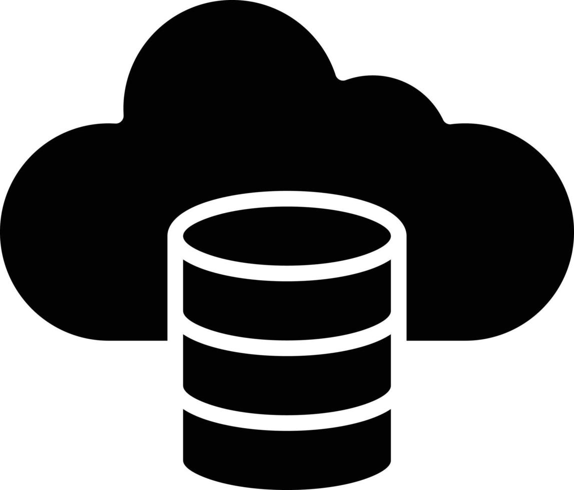 ilustración de diseño de icono de vector de datos de nube