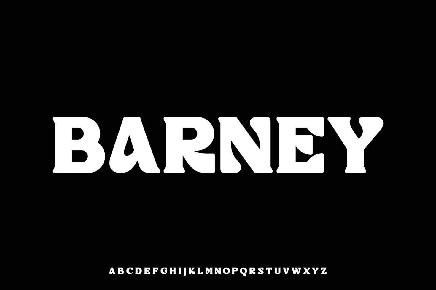 Thick retro display font vector