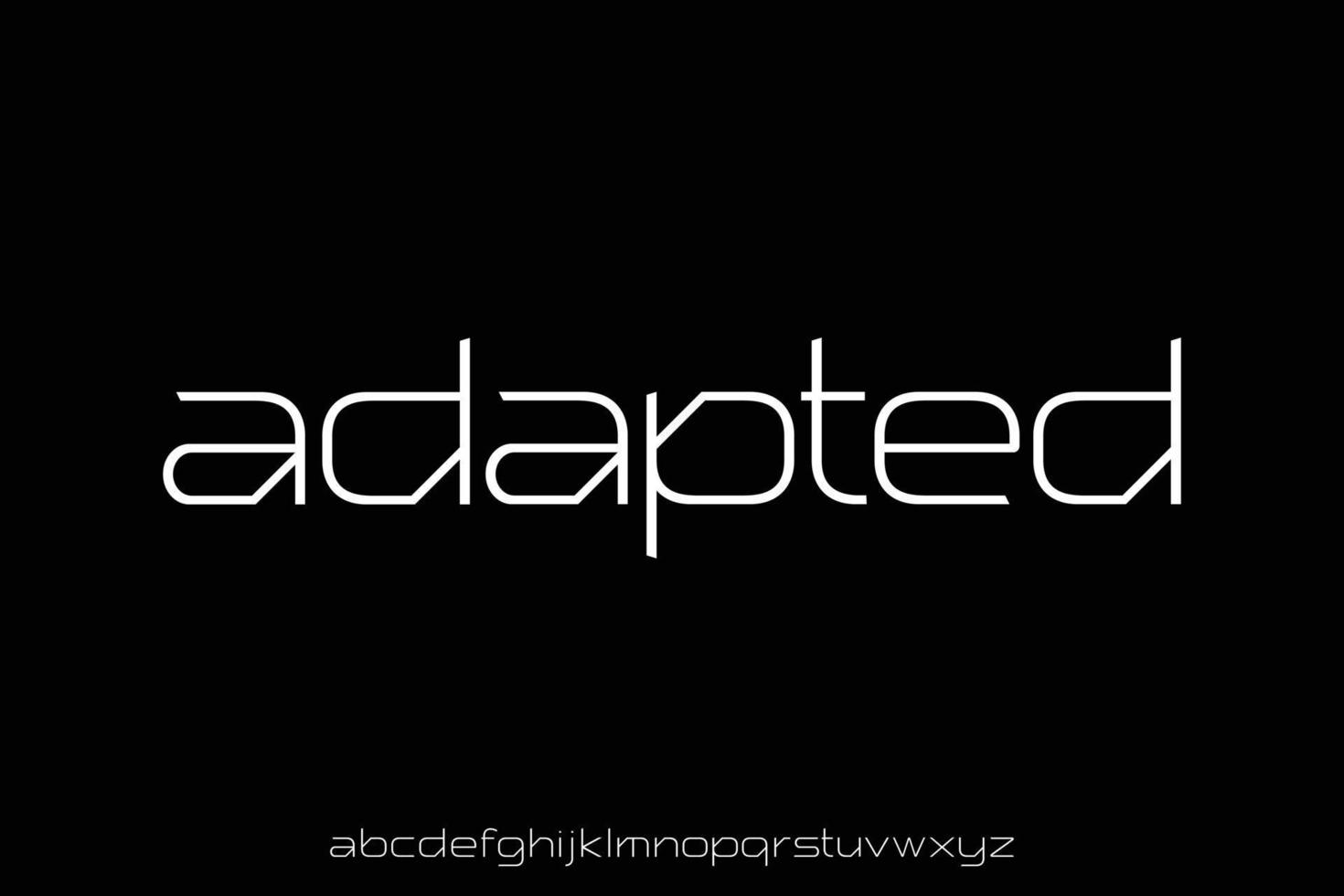 Modern futuristic display font vector