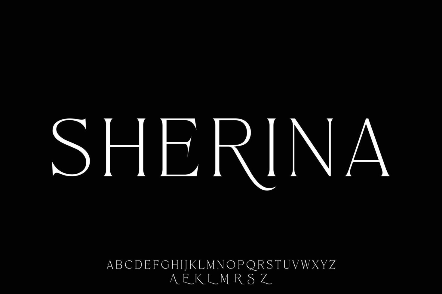 Elegant and minimalist serif display font vector with alternate