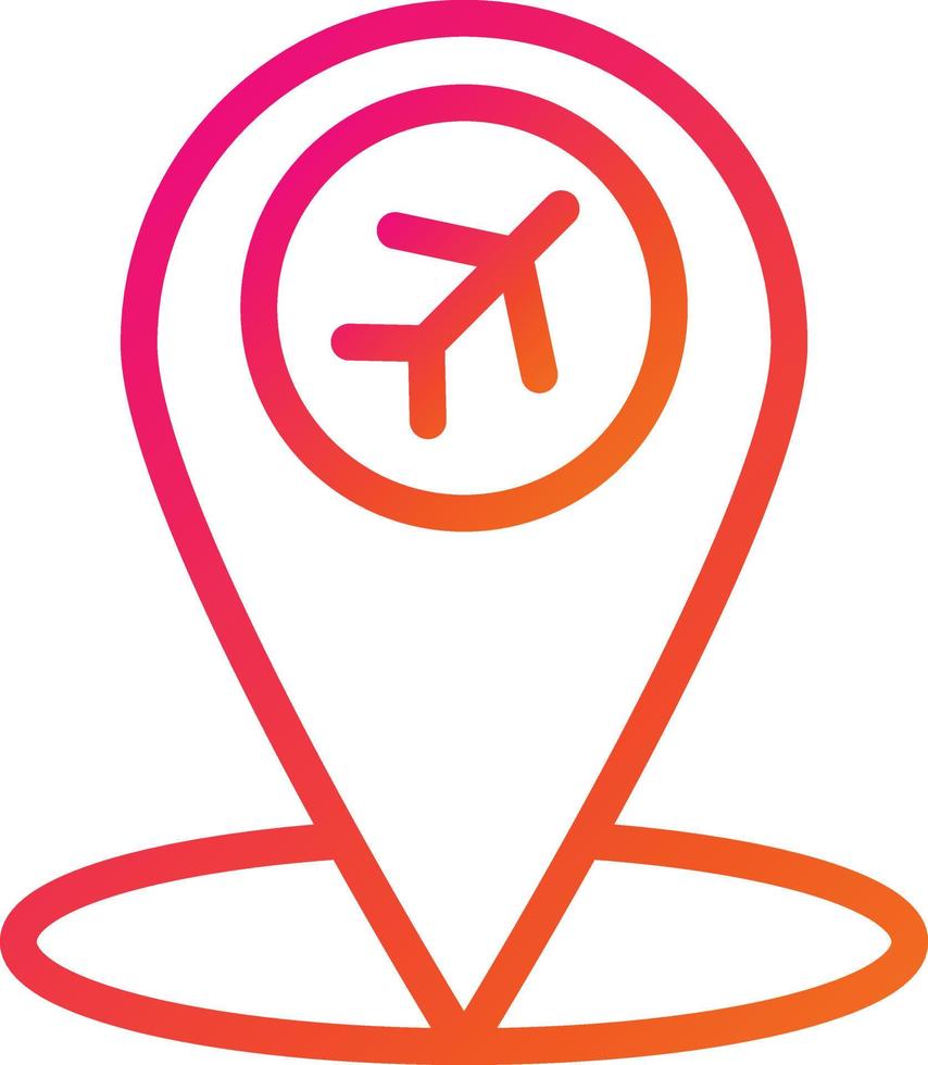 ilustración de diseño de icono de vector de ubicación de aeropuerto