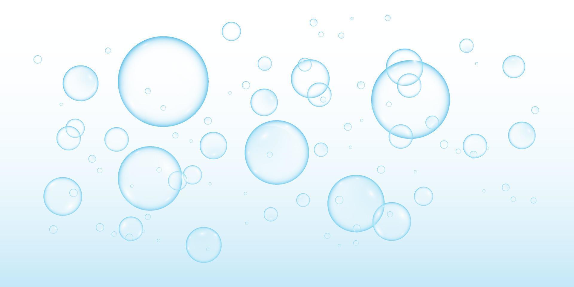 Colorful soap bubbles to create a design. Realistic soap bubbles