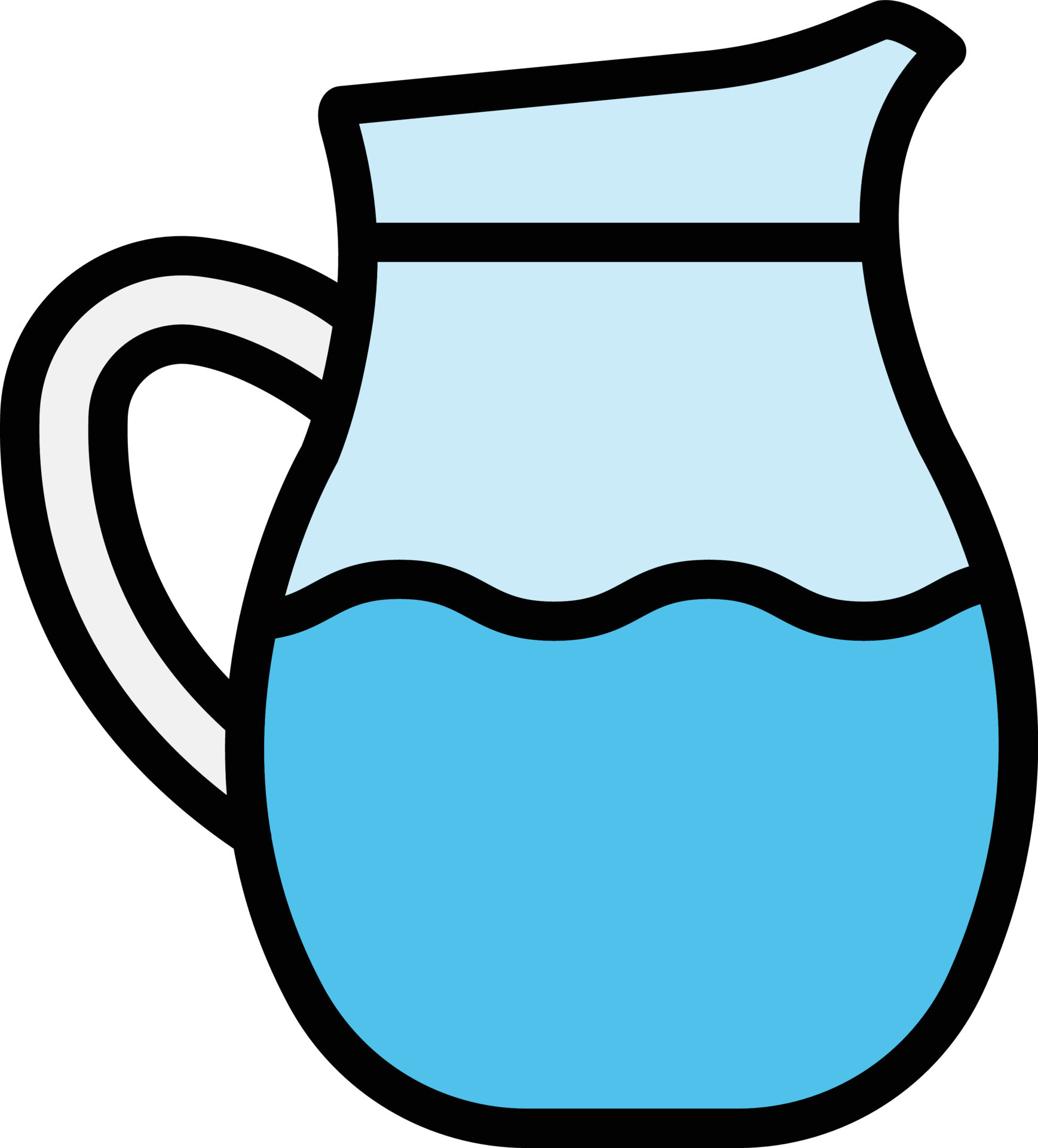 Is in the jug. Is in the jug