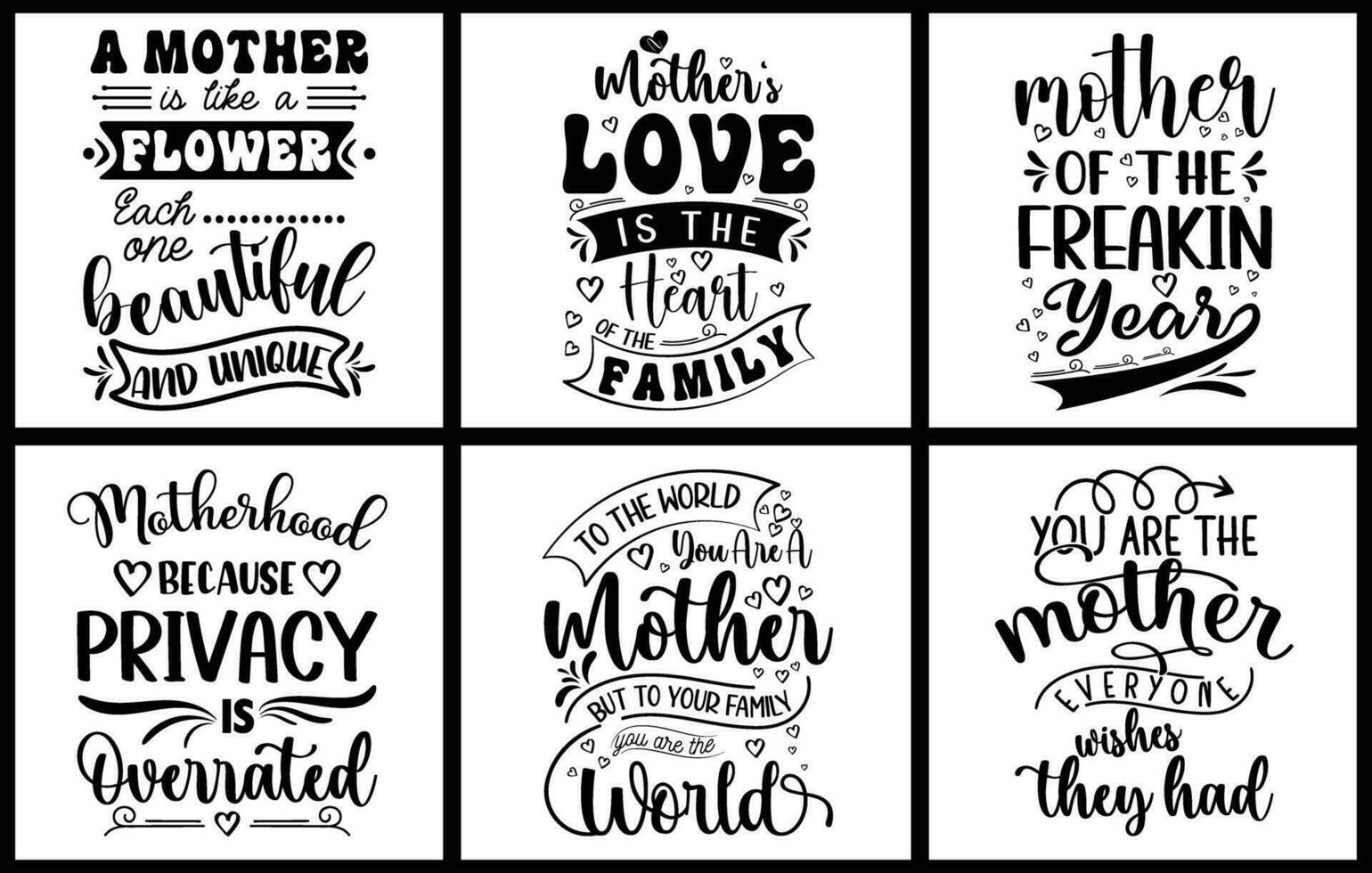 Mother's Day t shirt design bundle Mom shirt bundle Free Vector. vector