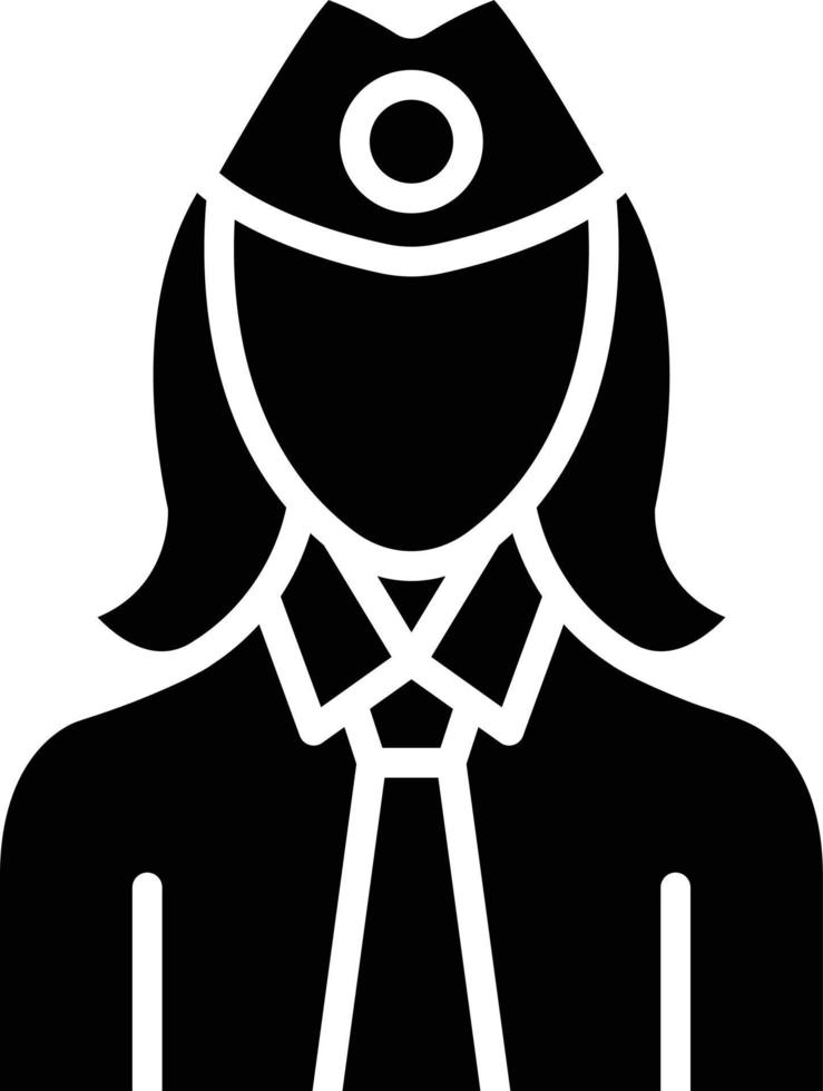 Air hostess Vector Icon Design Illustration