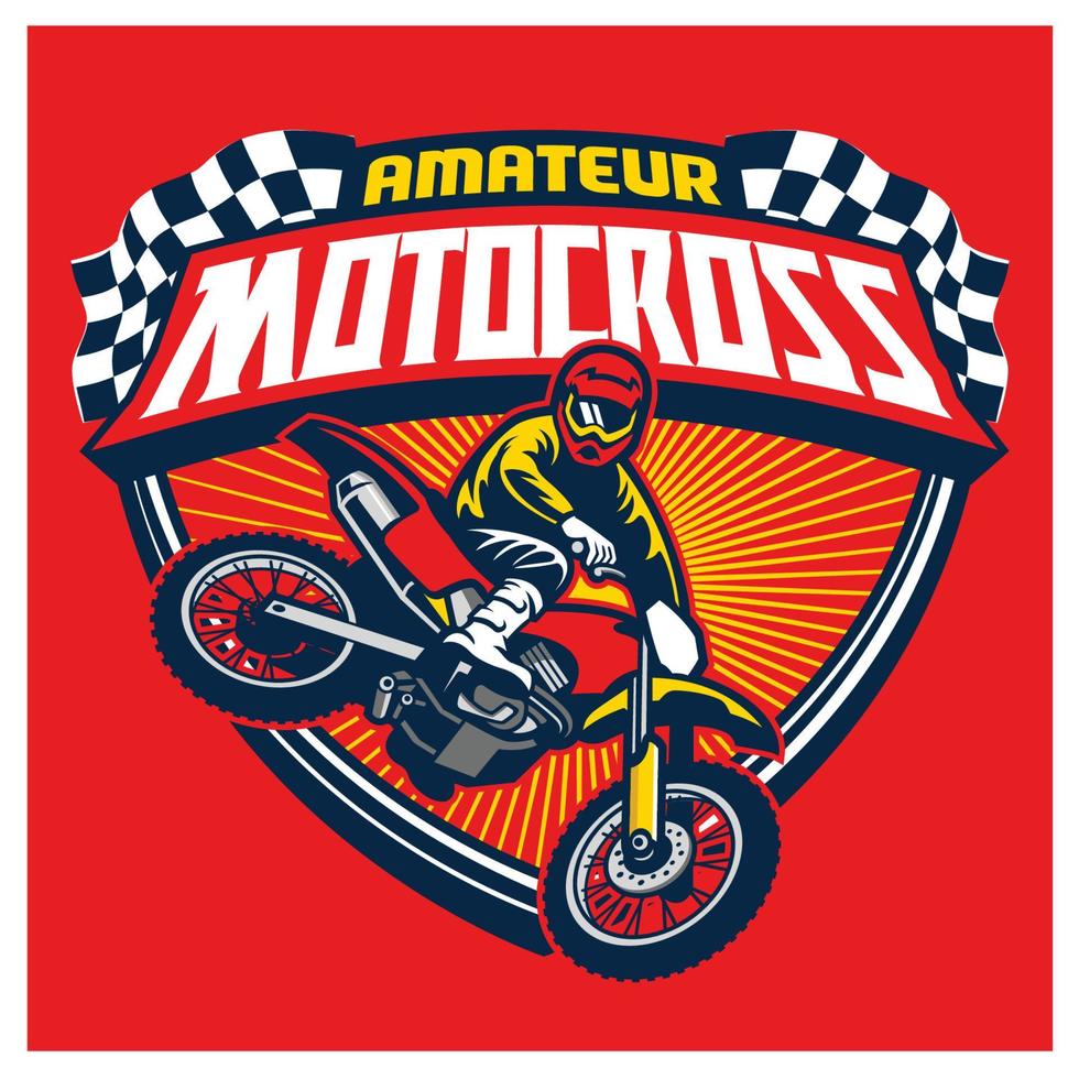 motocross event badge vector