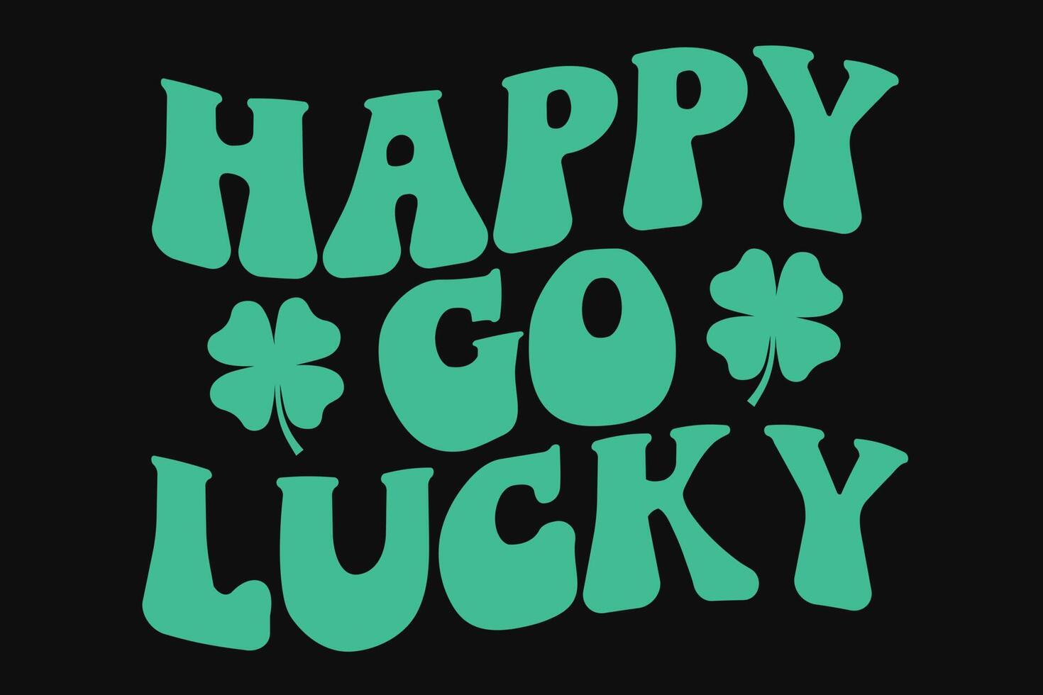 Happy Go Lucky St Patrick's Day T-Shirt Design vector