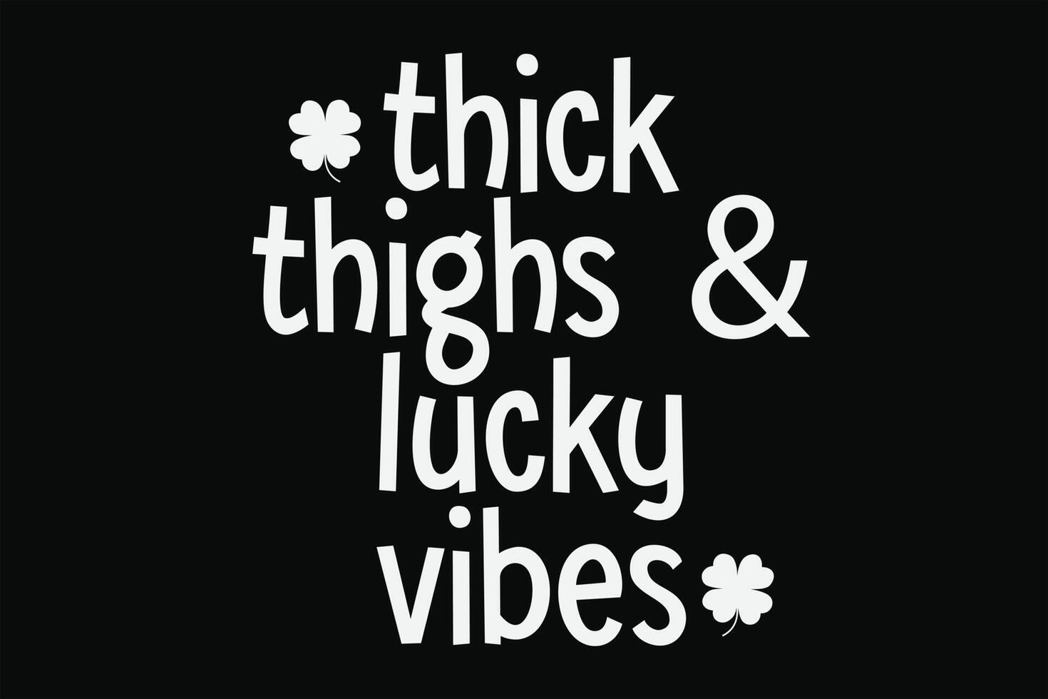 Thick Thigh Vibes Retro Groovy Wavy St Patrick's Day T-Shirt Design vector