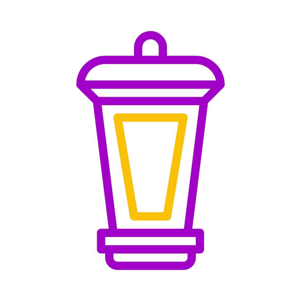 lantern icon duocolor purple yellow style ramadan illustration vector element and symbol perfect.