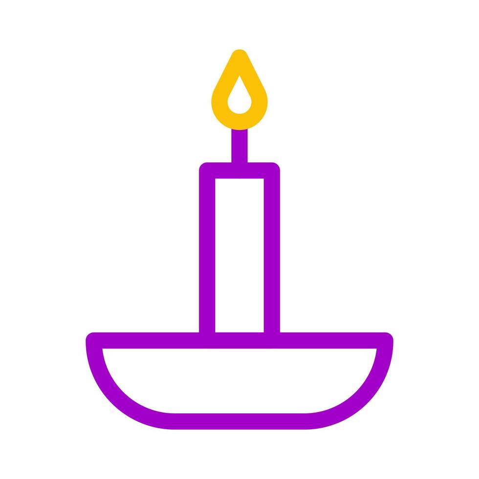 candle icon duocolor purple yellow style ramadan illustration vector element and symbol perfect.