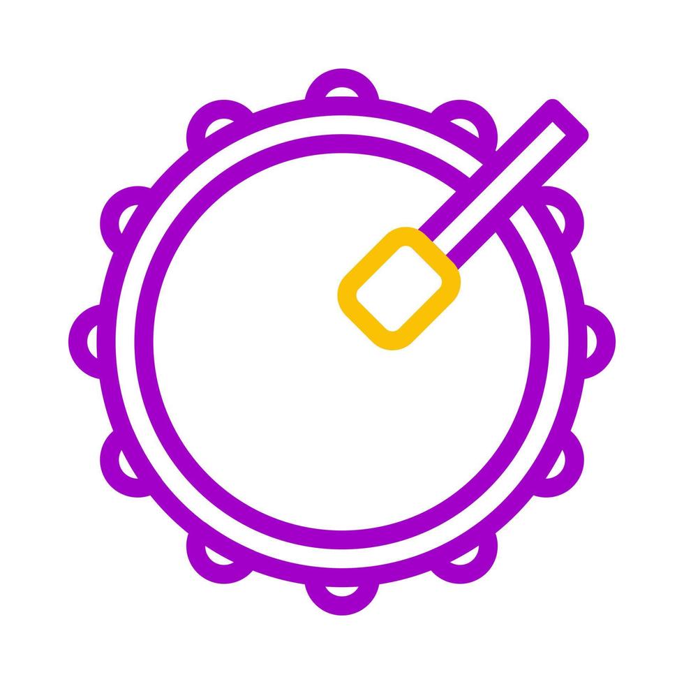 Bedug icono duocolor púrpura amarillo estilo Ramadán ilustración vector elemento y símbolo Perfecto.
