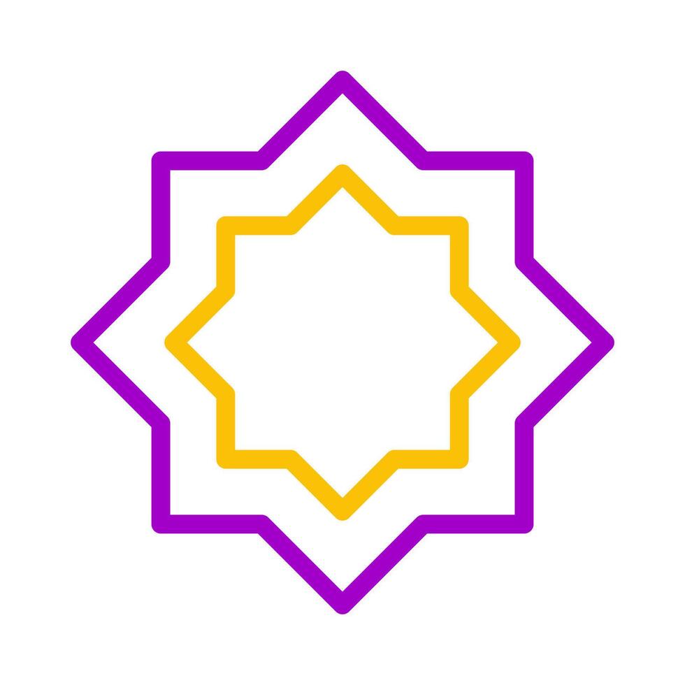 decoration icon duocolor purple yellow style ramadan illustration vector element and symbol perfect.