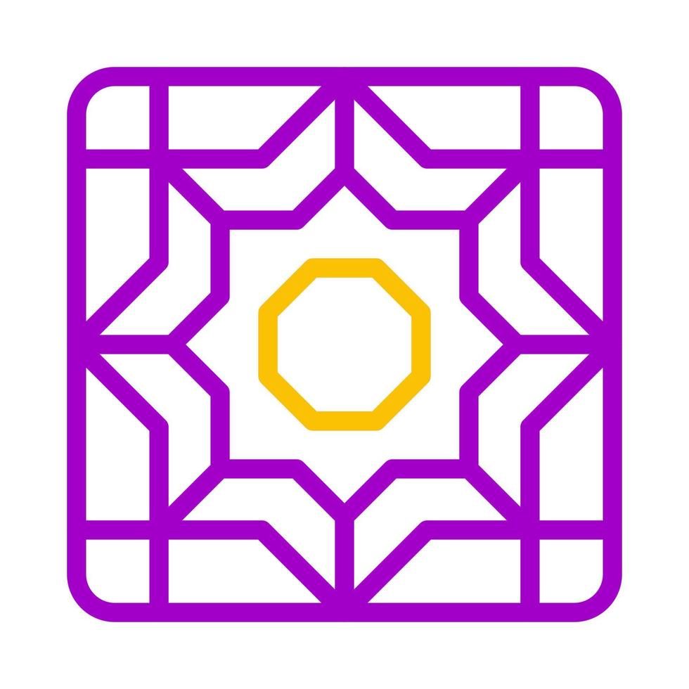 decoration icon duocolor purple yellow style ramadan illustration vector element and symbol perfect.