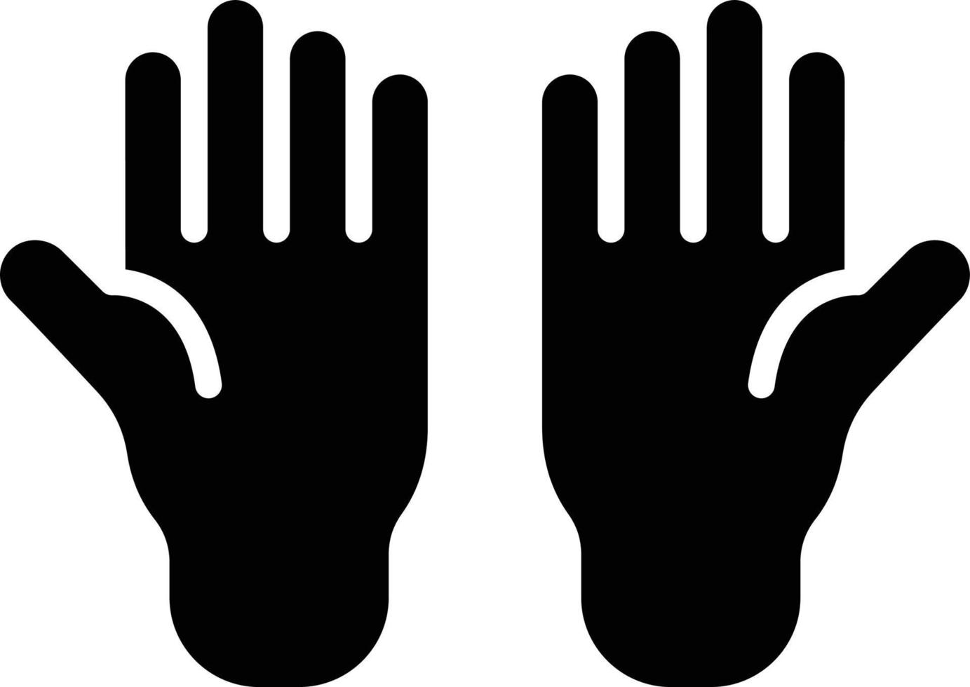 ilustración de diseño de icono de vector de guantes