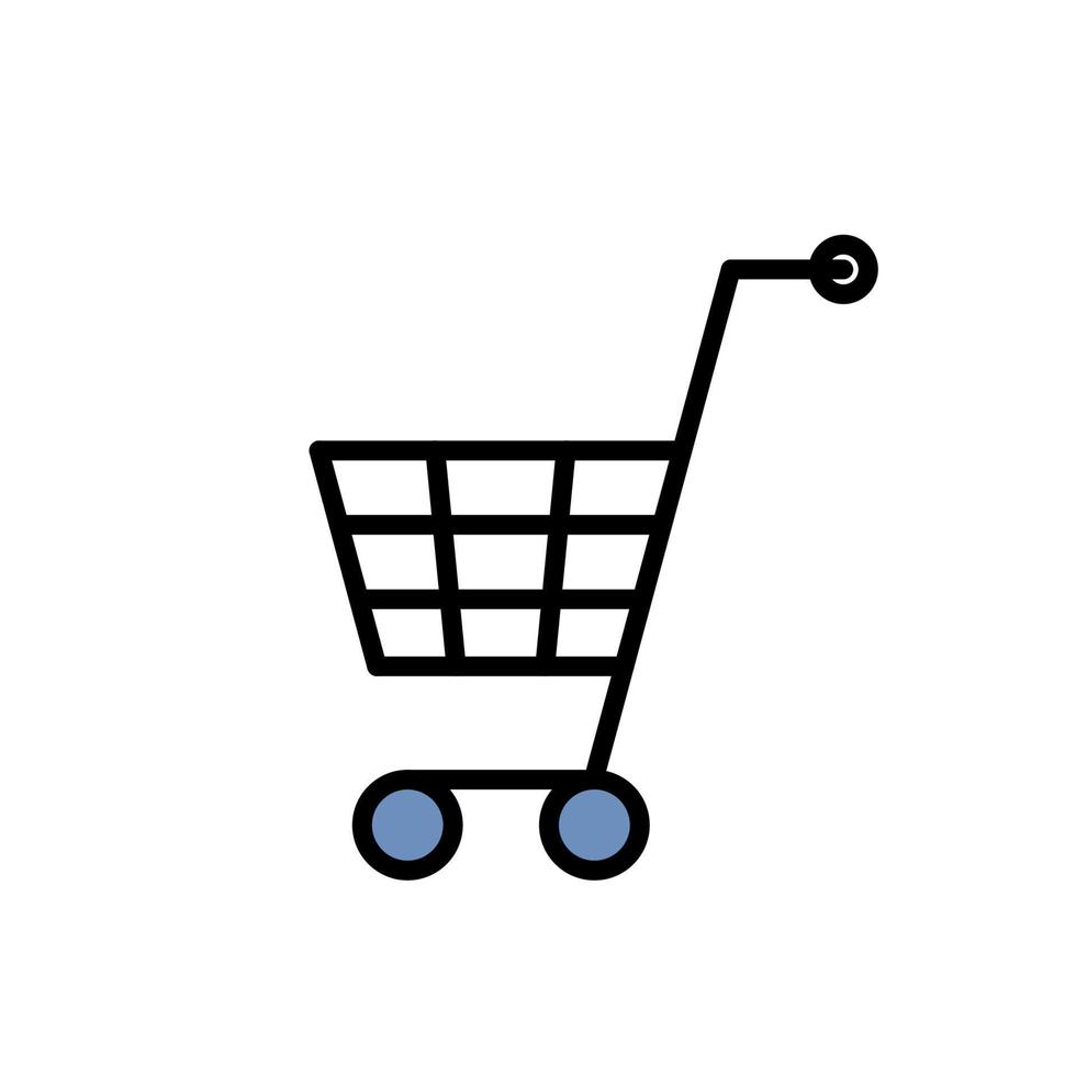 Shopping Cart Sign Black Thin Line Icon. Vector