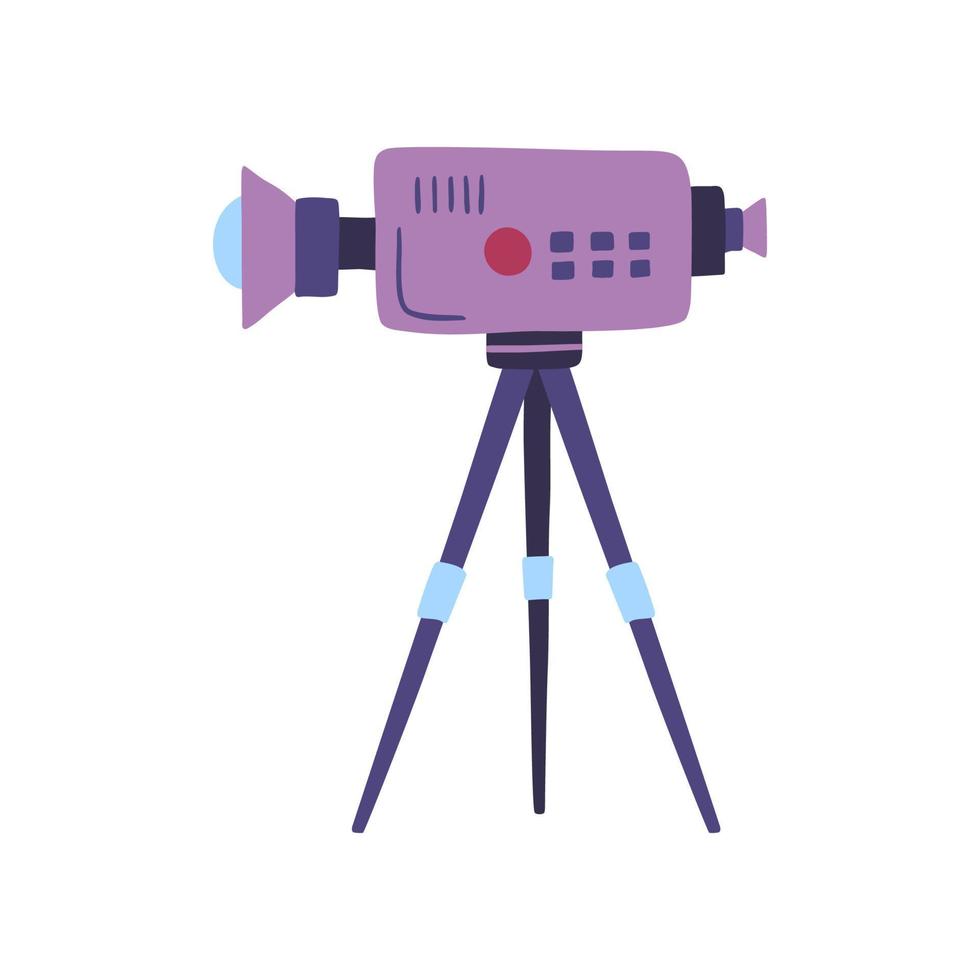 Cartoon Color Movie Cinema Projector. Vector