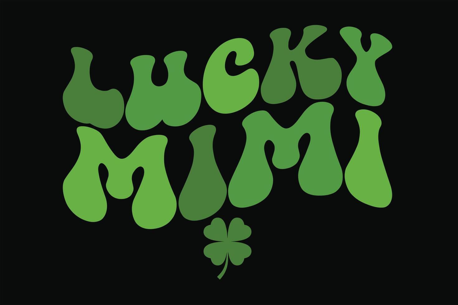 Lucky Mimi St Patrick's Day T-Shirt Design vector