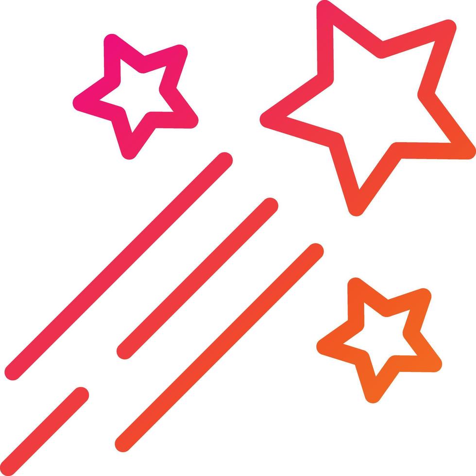 ilustración de diseño de icono de vector de estrellas fugaces
