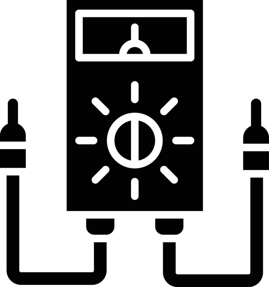 ilustración de diseño de icono de vector de voltímetro