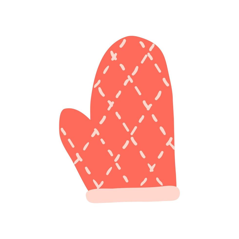 Cartoon Color Cute Potholder Kitchen Icon. Vector