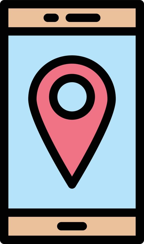 Mobile location Vector Icon Design Illustration