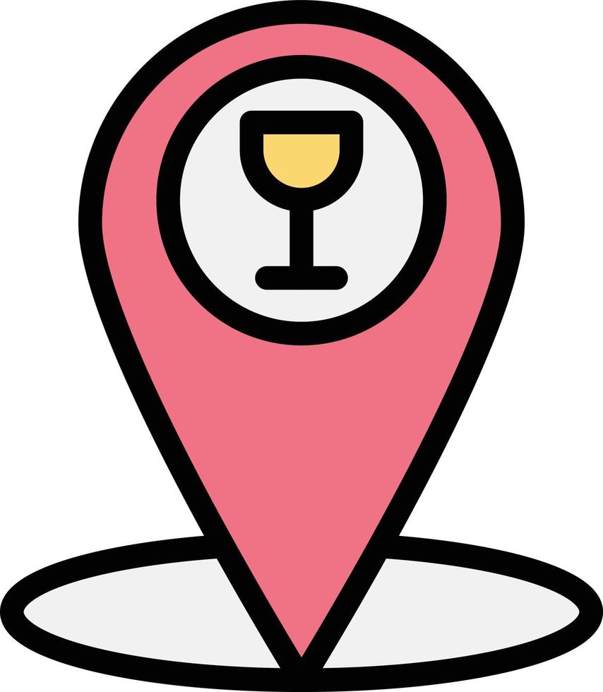 Cafe location Vector Icon Design Illustration