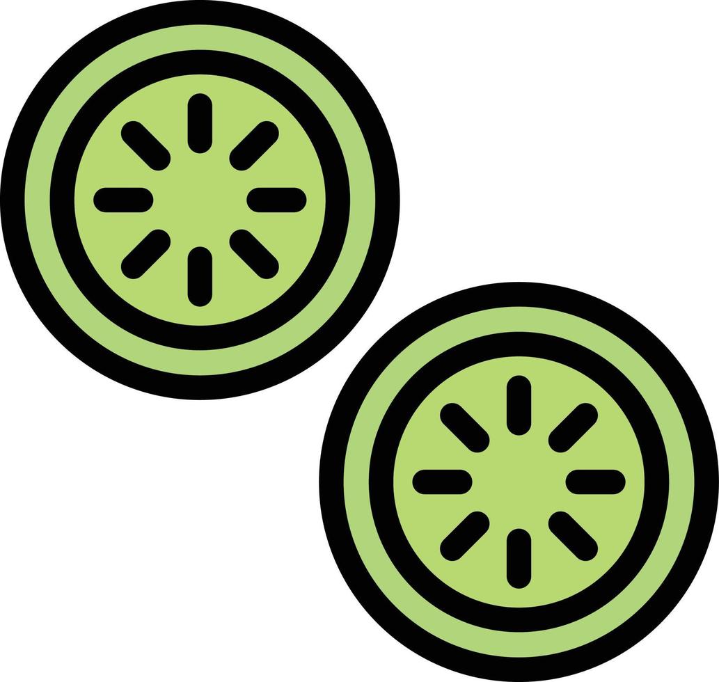 Cucumber slice Vector Icon Design Illustration