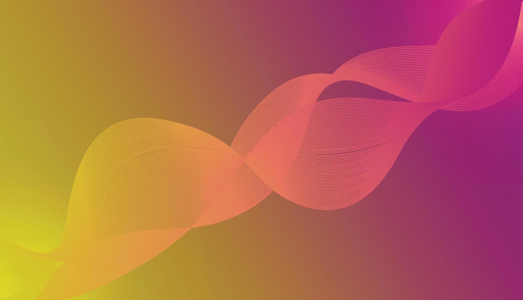 Modern Abstract Yellow And Pink Resonance Wavy Background Wallpaper vector