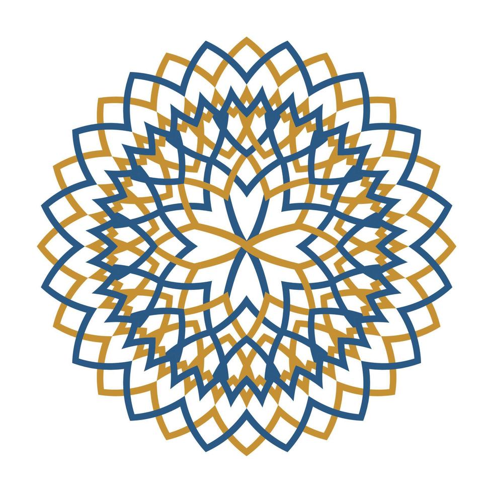 Islamic geometry patterns and motives. Arabic motif circular geometry. Moroccan geometry vector