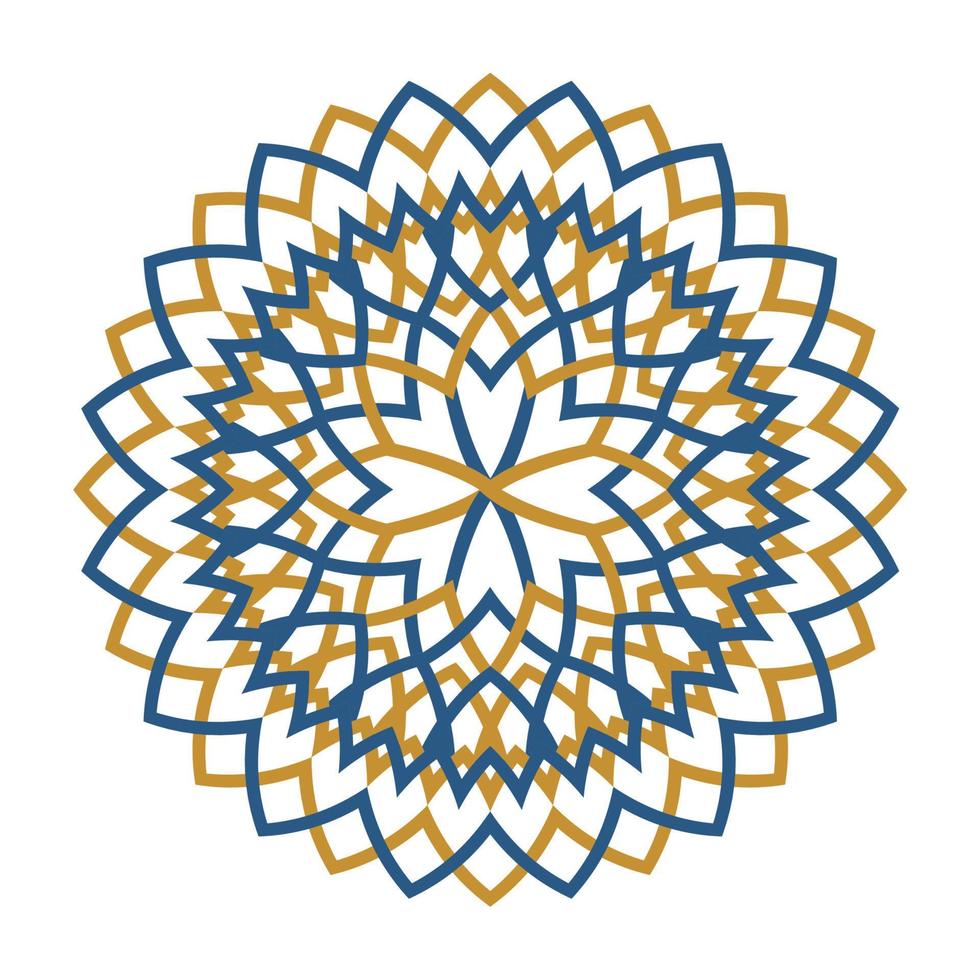 Islamic geometry patterns and motives. Arabic motif circular geometry. Moroccan geometry vector