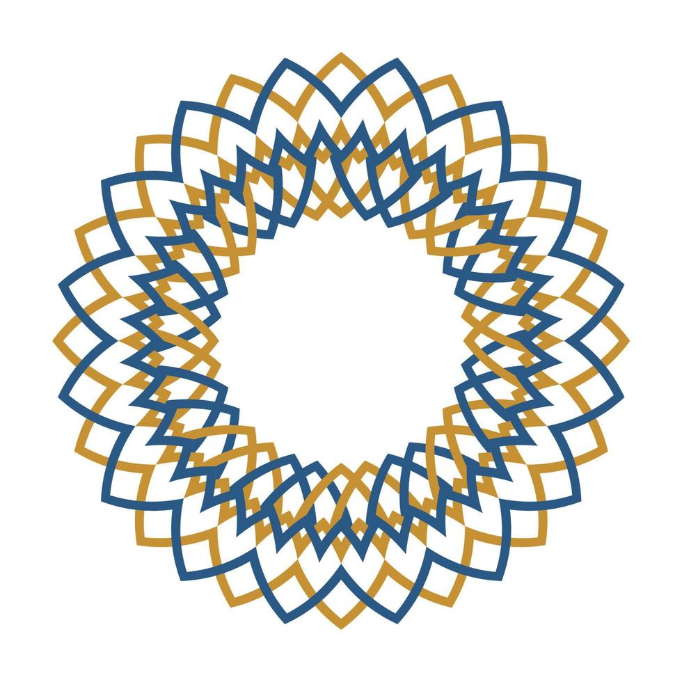 Islamic geometry patterns and motives. Arabic motif circular geometry. Moroccan geometry vector
