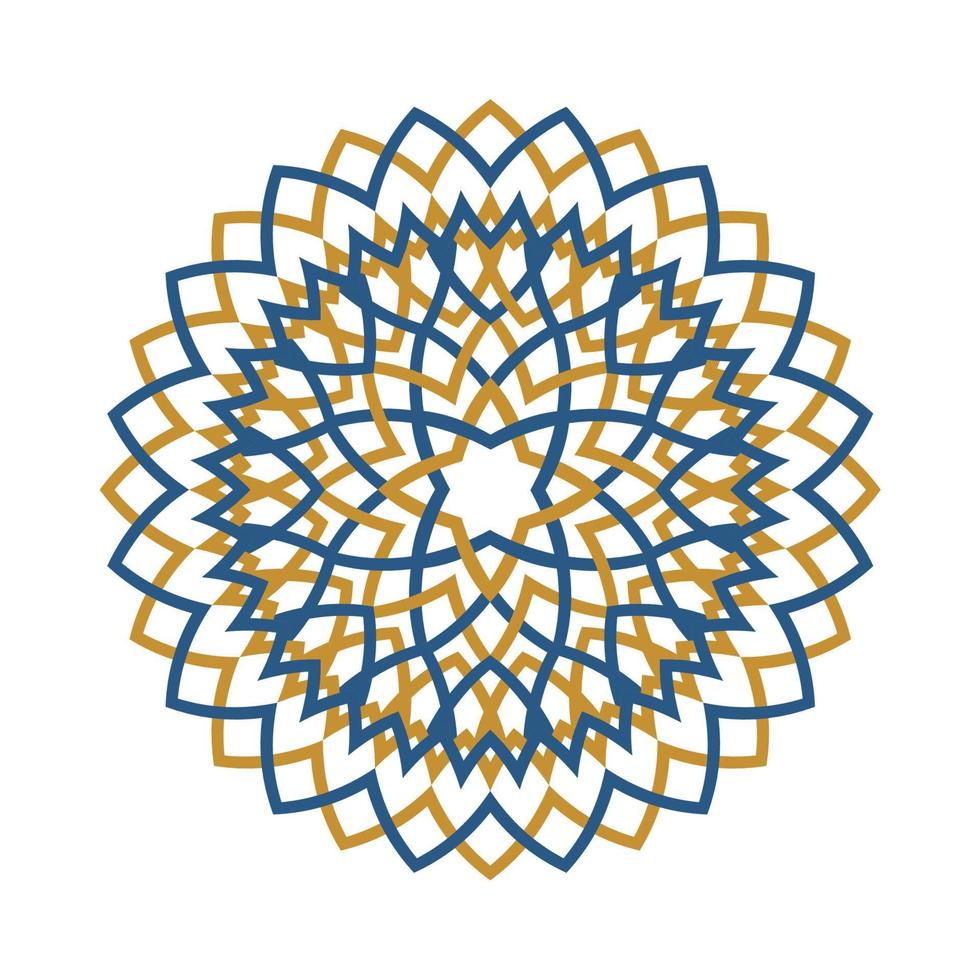 Islamic geometry patterns and motives. Arabic motif circular geometry. Moroccan geometry vector