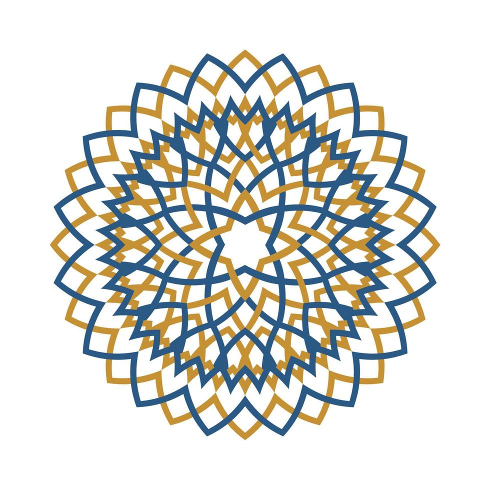 Islamic geometry patterns and motives. Arabic motif circular geometry. Moroccan geometry vector