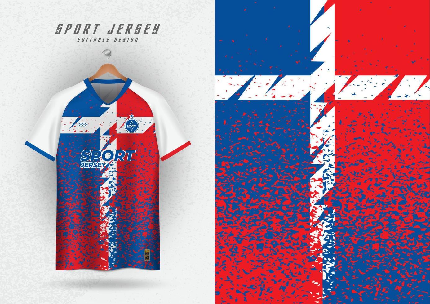 background for sport jersey football shirt running shirt racing shirt grain pattern red blue vector