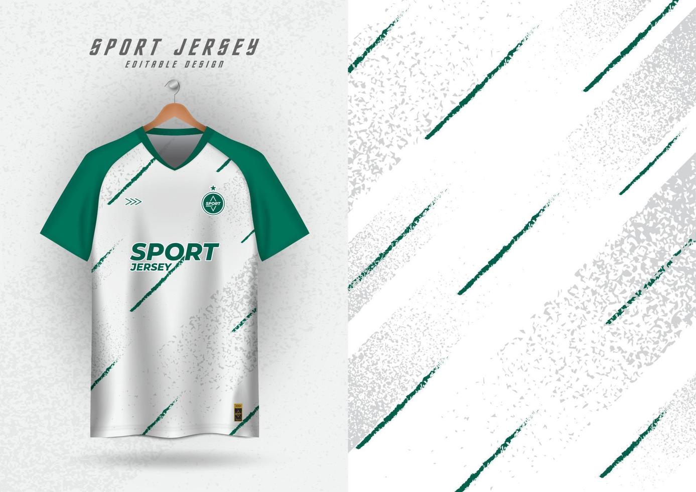 antecedentes para Deportes jersey fútbol jersey corriendo jersey carreras jersey blanco y verde grano modelo vector