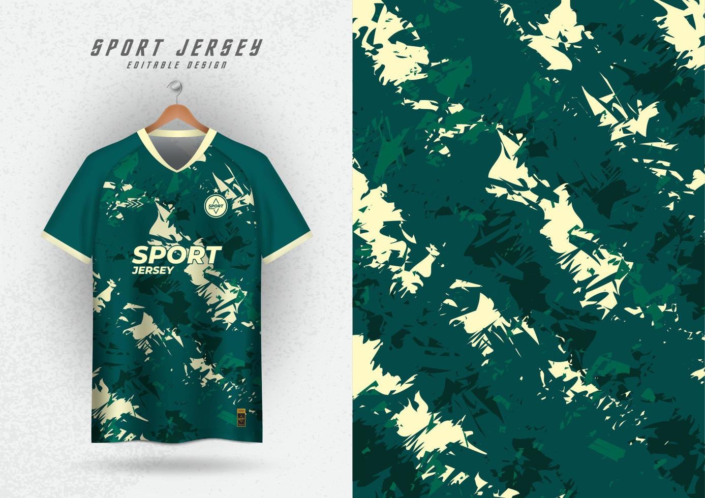 Background for sports jersey, soccer jersey, running jersey, racing jersey, dark green pattern. vector