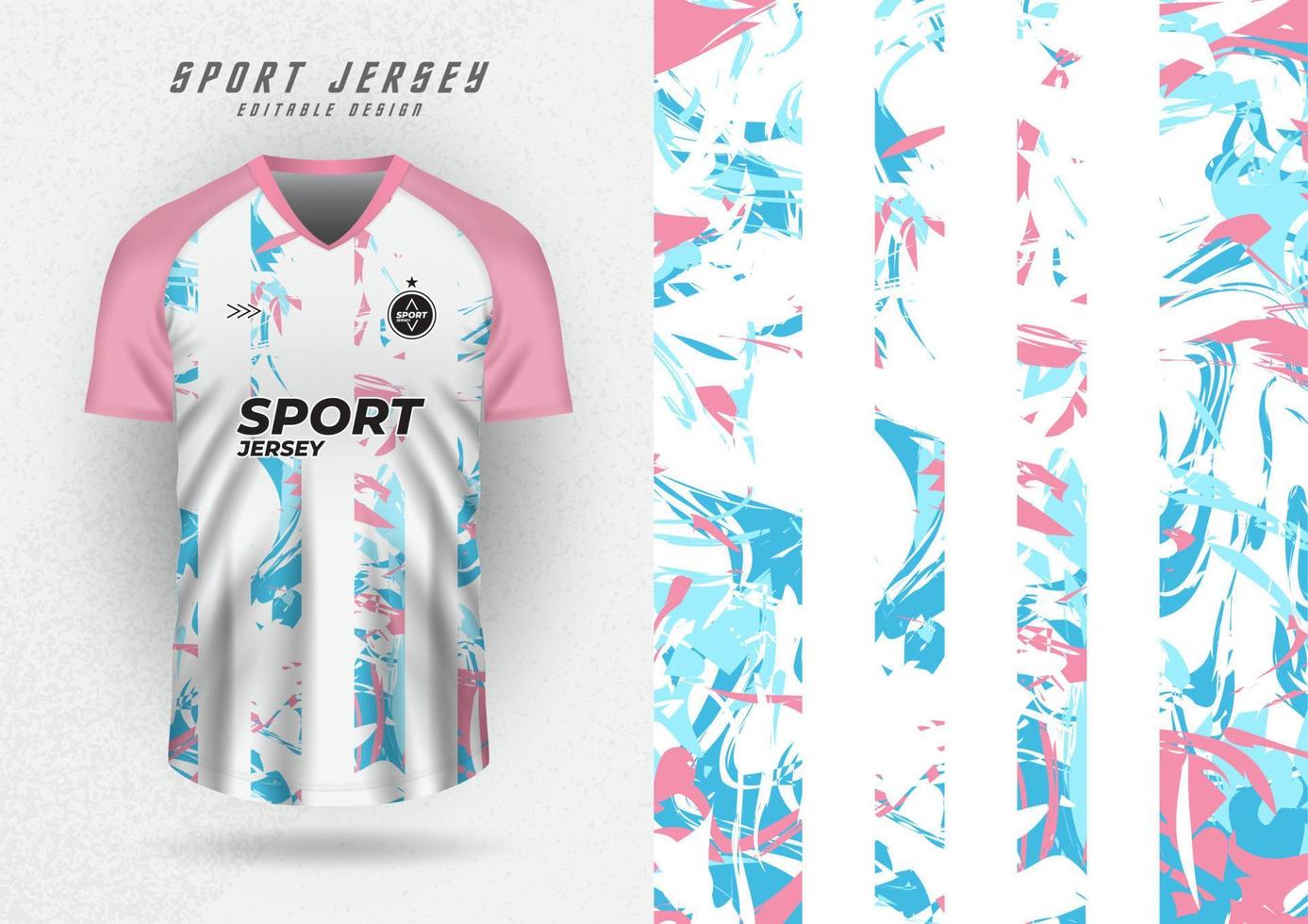 antecedentes para Deportes jersey, fútbol jersey, corriendo jersey, carreras jersey, rosado azul ola modelo. vector