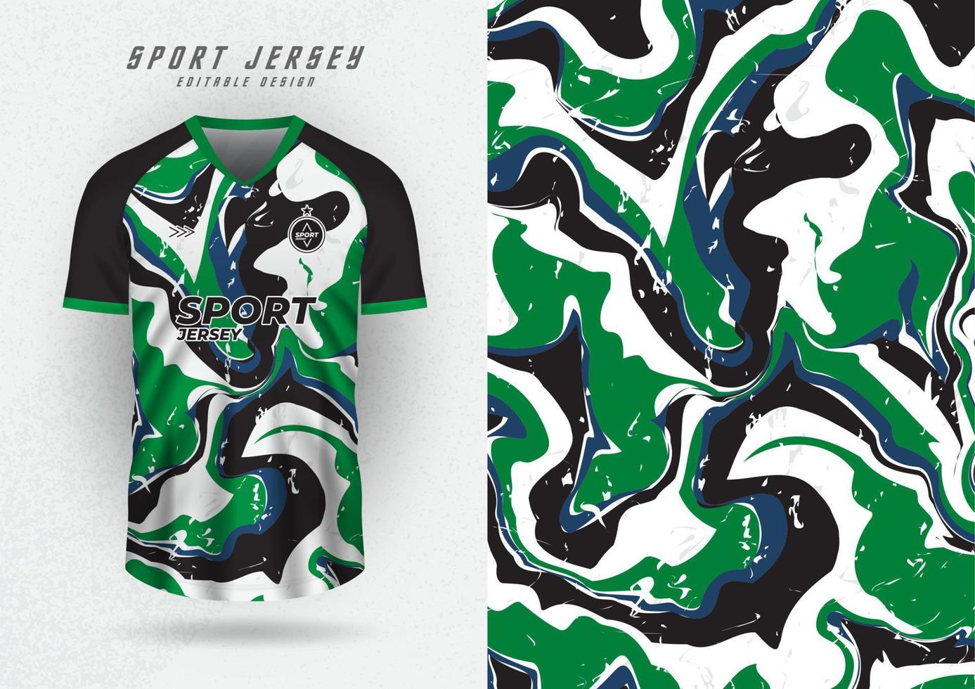 antecedentes para Deportes jersey, fútbol jersey, corriendo jersey, carreras jersey, verde y negro ola modelo. vector