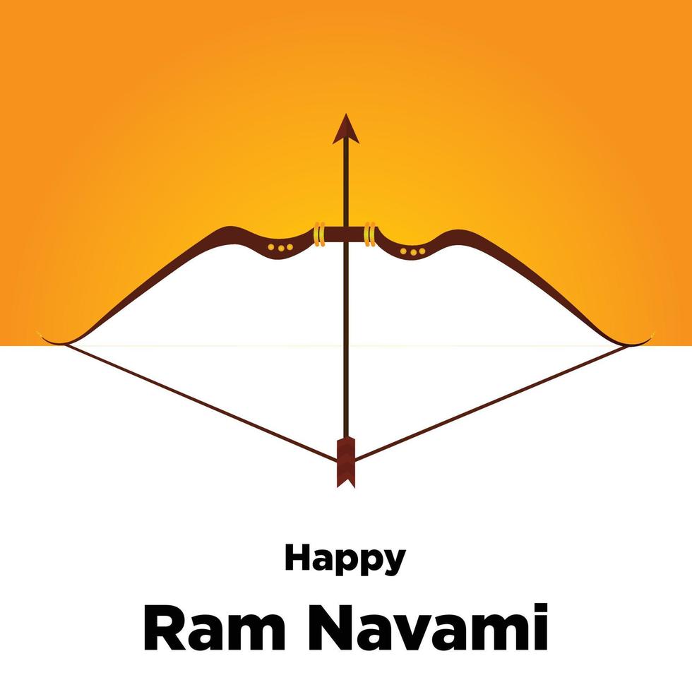 Shree Ram Navami Indian Hindu Festival Celebration Vector Design