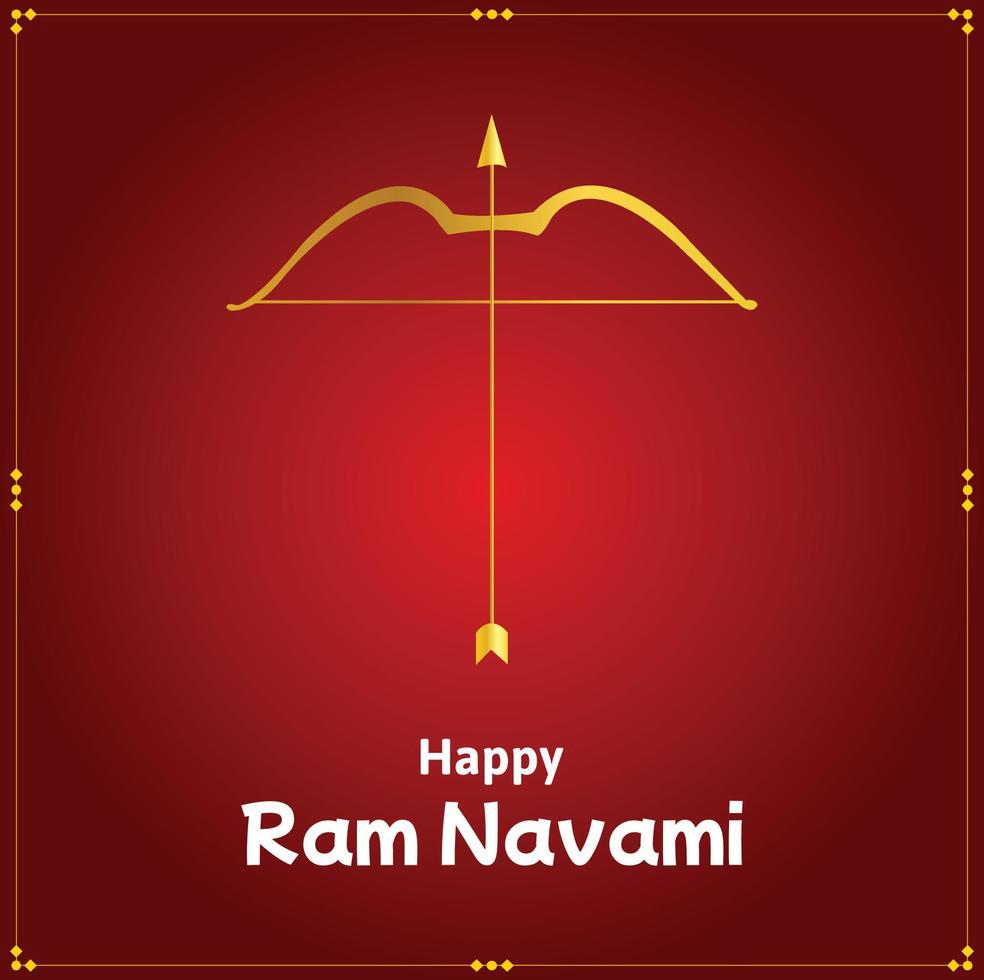 Shree Ram Navami Indian Hindu Festival Celebration Vector Design
