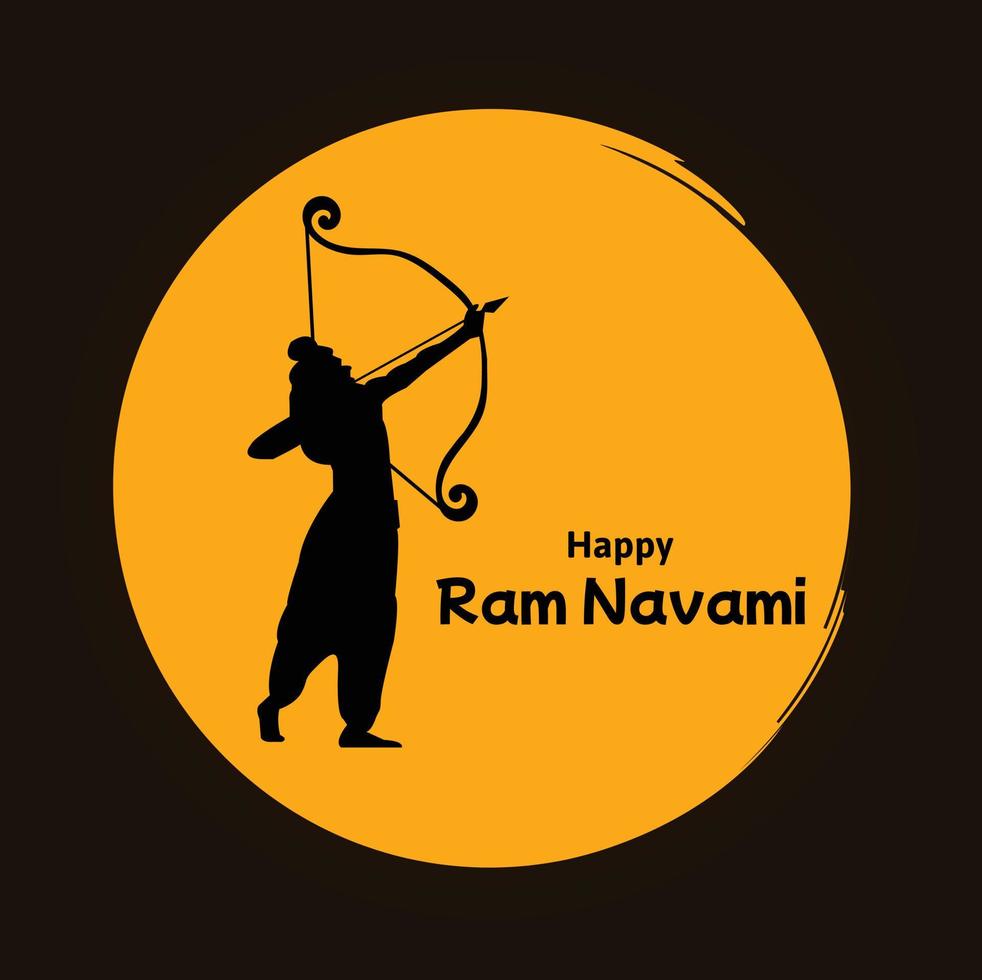 shree RAM navami indio hindú festival celebracion vector diseño